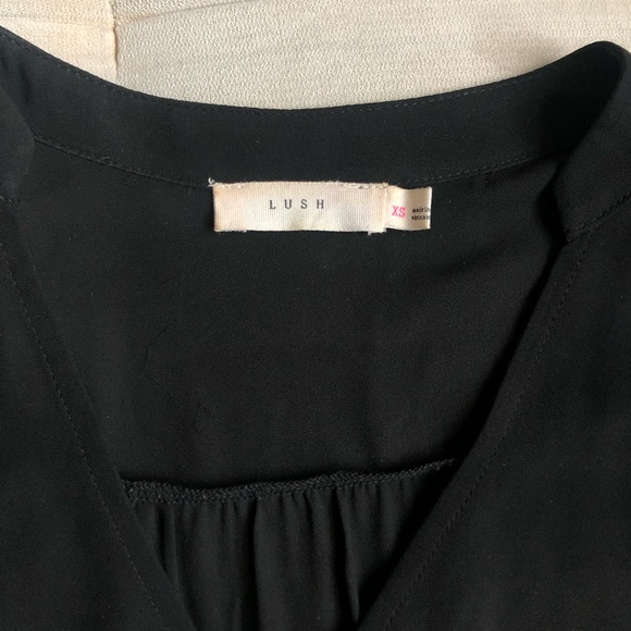 Lush Kendal Black Faux Wrap Skater Dress XS - Picture 8 of 8